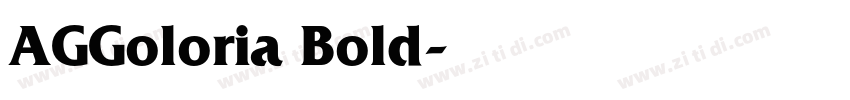 AGGoloria Bold字体转换
